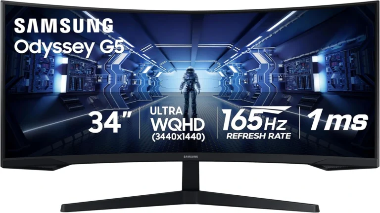 Samsung Odyssey G5 34″ Curved Gaming Monitor: LC34G55TWWNXZA