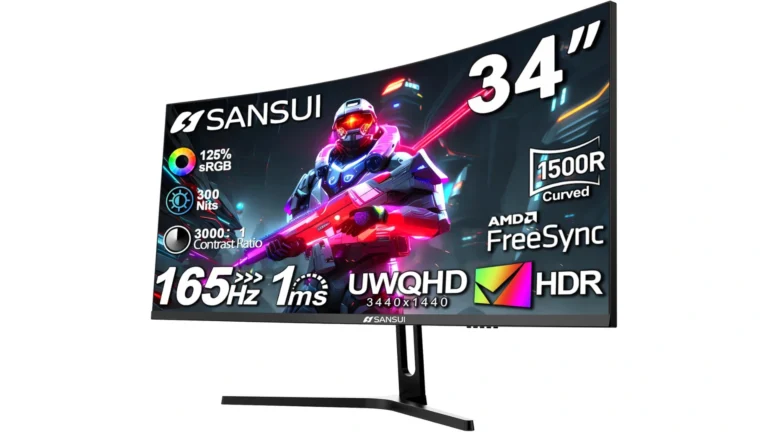 Best 34” Curved Gaming Display on a Budget? SANSUI ES-G34C5 34” Curved Gaming Monitor