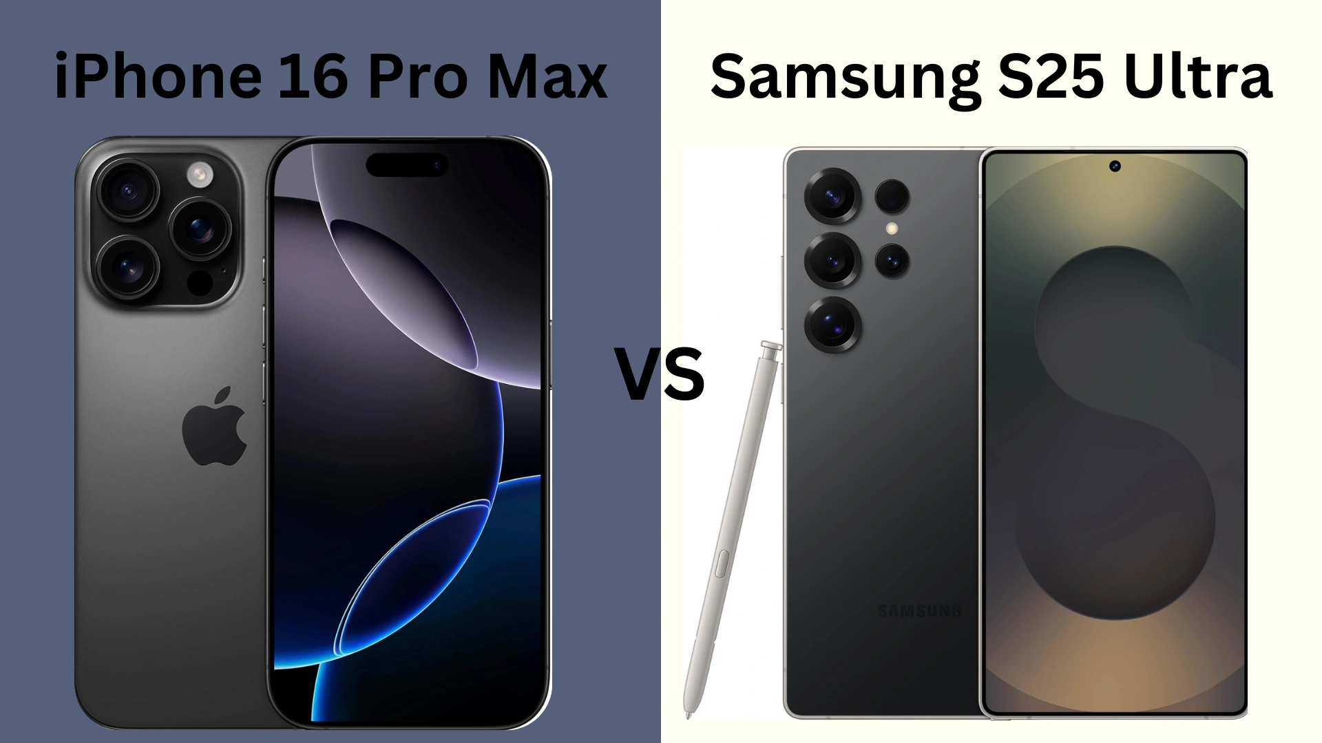 iPhone 16 Pro Max vs Samsung S25 Ultra